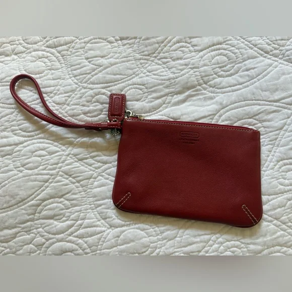 Coach Red Wristlet Clutch - Picture 1 of 3